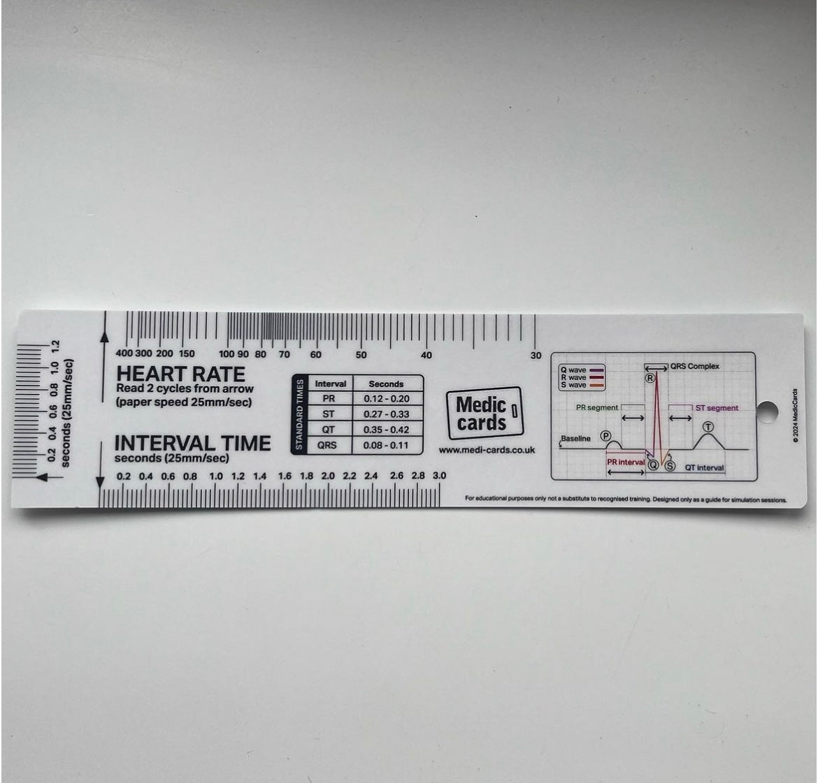 ECG Interpretation Set - Ruler & Pocket Card