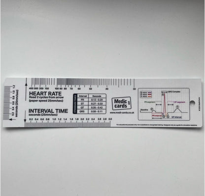 ECG Interpretation Set - Ruler & Pocket Card