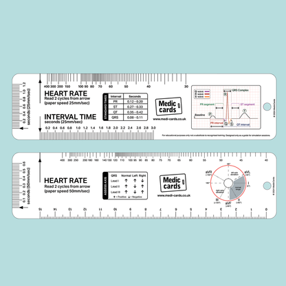 ECG Interpretation Set - Ruler & Pocket Card